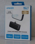 V&auml;line aku Anker SALE OUT. Nano Power Bank Built-In with USB-C Connector | A1653H11 | 5000 mAh | Black | DEMO