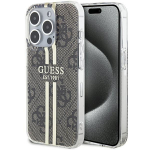 Tagakaaned Guess  Guess IML 4G Gold Stripe case for iPhone 15 Pro - brown
