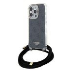 Tagakaaned Guess  Guess Crossbody Cord 4G Print case for iPhone 15 Pro - black