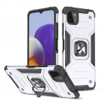 Tagakaaned Wozinsky  Wozinsky Ring Armor Case Kickstand Tough Rugged Cover for Samsung Galaxy A22 4G silver