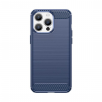 Tagakaaned Hurtel  Flexible carbon pattern case for iPhone 15 Pro Max Carbon Case - blue