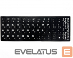 Klaviatuurikleebised iLike  Keyboard Stickers ENG white / RUS white Qwerty Black