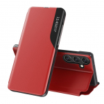 Tagakaaned Hurtel  Eco Leather View Case elegant case with flap and stand function for Samsung Galaxy A56 - red