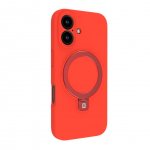 Tagakaaned Evelatus Apple iPhone 16 Premium Magsafe with Stand Soft Touch Silicone Case Red