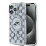 Muu telefoni lisavarustus Karl Lagerfeld  Karl Lagerfeld IML Monogram Karl & Choupette Head MagSafe iPhone 15 Pro Case - Clear