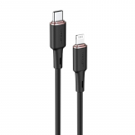 Kaabel Acefast  Acefast cable MFI USB Type C - Lightning 1.2m, 30W, 3A black (C2-01 black)