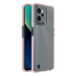Tagakaaned Hurtel  Spring Case for Realme C31 silicone case with a frame light pink