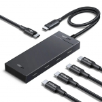&Uuml;leminek Ugreen USB-C Hub to 4x USB-C 3.2 / 1x USB-C 100W PD CM806 Black