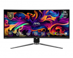 Monitorid MSI LCD Monitor||34"|Curved/21 : 9|Panel QD-OLED|3440x1440|21:9|175Hz|Matte|0.03 ms|Swivel|Height adjustable|Tilt|Colour Black|MAG341CQPQD-OLED