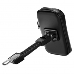 Puutepliiats OEM Motorcycle holder for mobile phone waterproof with zip ( 4,8" - 5,5" ) black