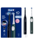 Hambahari Oral-B Electric Toothbrush, Duo pack | iO2 Series | Rechargeable | For adults | Number of brush heads included 2 | Number of teeth brushing modes 3 | Night Black and Green Forest