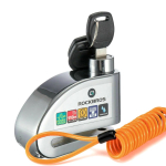 Jalgratta tarvik Rockbros  Rockbros LBAYG8308 Bike Lock with Alarm and Disc Lock - Orange
