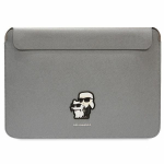Tagakaaned Karl Lagerfeld  Karl Lagerfeld Saffiano Karl&Choupette case for a 16" laptop - silver