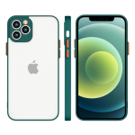 Tagakaaned Hurtel  Milky Case silicone flexible translucent case for Samsung Galaxy A72 4G dark green