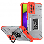 Tagakaaned Hurtel  Crystal Ring Case Kickstand Tough Rugged Cover for Samsung Galaxy A72 4G red