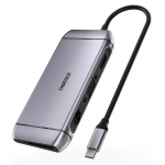 Muu arvutitarvik Choetech  Choetech 9in1 multifunctional USB Type C HUB - 3x USB 3.2 Gen 1 / SD and TF memory card reader / HDMI 4K 30Hz / VGA Full HD 60Hz / USB Type C / RJ45 gray (HUB-M15 gray)