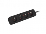 Kaitsel&uuml;liti Lanberg Power strip 1m 4x outlets for UPS system | PS0-04E-0100-IEC-BK | Sockets quantity 4