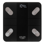 Kaalud Adler Smart Bathroom Scale | AD 8186b | Maximum weight (capacity) 180 kg | Accuracy 100 g | Body Mass Index (BMI) measuring | Black