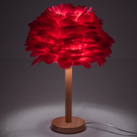 &Otilde;uevalgustid OEM Table lamp bedside feather Art Deco red CBDPH
