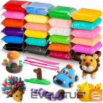 M&auml;nguasjad Kiddyz 24pcs Modelling Clay Set Soft Air-Dry & Non-Toxic Creative DIY Toy Multicolor