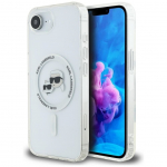 Muud kaubad Karl Lagerfeld  Karl Lagerfeld IML Metal Karl & Choupette Heads MagSafe iPhone 16e Case - White
