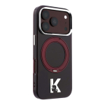 Tagakaaned Karl Lagerfeld Apple iPhone 18 Pro Max HC MagSafe IML Ring Stand 360 Kameo Metal Burgundy