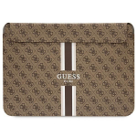 Tagakaaned Guess  Guess 4G Printed Stripes cover for a 14" laptop - brown