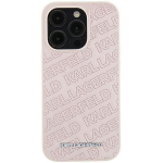 Tagakaaned Karl Lagerfeld  Karl Lagerfeld Quilted K Pattern case for iPhone 15 Plus / 14 Plus - pink