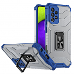 Tagakaaned Hurtel  Crystal Ring Case Kickstand Tough Rugged Cover for Samsung Galaxy A72 4G blue