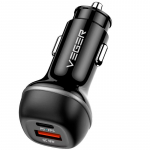Autotarvikud Veger Car charger VEGER USB A + USB C QC PD 51W CC62-1A1C black