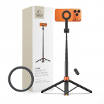 Kaameratarvik Tech-Protect  Tech-Protect L10S Bluetooth Selfie Stick Tripod - Black and Orange
