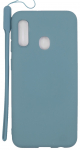 Tagakaaned Evelatus Samsung A20e Soft Touch Silicone Case with Strap Blue