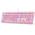 Arvuti klaviatuur Aukey  Aukey KM-G15  Blue Switch  Pink