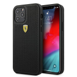 Tagakaaned Ferrari  Ferrari FESPEHCP12MBK iPhone 12/12 Pro 6.1" black/black hardcase On Track Perforated