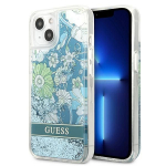 Tagakaaned Guess  Guess GUHCP13SLFLSN iPhone 13 mini 5.4" green/green hardcase Flower Liquid Glitter