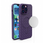Tagakaaned Hurtel  MagSafe Woven Case for iPhone 15 Pro - purple