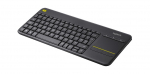 Arvuti klaviatuur Logilink  LOGITECH Wireless Touch Keyboard k400 Plus - INT BLACK