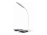 Kontroller Gembird  TA-WPC10-LED-01-W Desk lamp with wireless charger, White