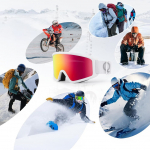 Teised Qunature  Qunature White Ski Goggles for Adults - White