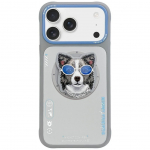 Tagakaaned Nimmy  NIMMY case GLASSES COOL DOG compatible with MagSafe for IPHONE 17 gray