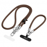 Muud kaubad Tech-Protect  Tech-Protect C10S Crossbody phone lanyard (114 cm) + wrist strap (31 cm) - brown-titanium