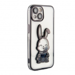 Tagakaaned iLike Apple iPhone 14 Silicone Case Print Desire Rabbit Black