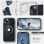 Tagakaaned Spigen  Spigen Ultra Hybrid Mag Case with MagSafe for iPhone 14 Plus - Clear Gray