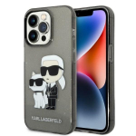 Tagakaaned Karl Lagerfeld  Karl Lagerfeld Glitter Karl&Choupette case for iPhone 14 Pro - black