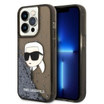 Tagakaaned Karl Lagerfeld  Karl Lagerfeld Glitter Karl's Head case for iPhone 14 Pro Max - black