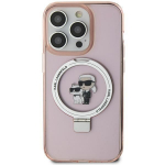 Tagakaaned Karl Lagerfeld  Karl Lagerfeld KLHMP15SHMRSKCP iPhone 15 6.1" pink/pink hardcase Ring Stand Karl&Choupette MagSafe
