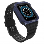 Tagakaaned Hurtel  Protect Strap Band for Apple Watch 38/40/41mm Armored Case Strap - Black, Blue