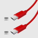 Kaabel SBS  SBS TECABLETISSUETCCR USB-C - USB-C 1.5m 60W Braided Cable - Red