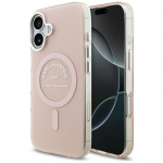 Tagakaaned Karl Lagerfeld Apple iPhone 17 Silicone case with MagSafe IML Karl RSG Logo Pink