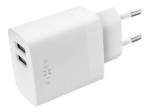 Kontroller fixed Dual USB Travel Charger 17W, White |